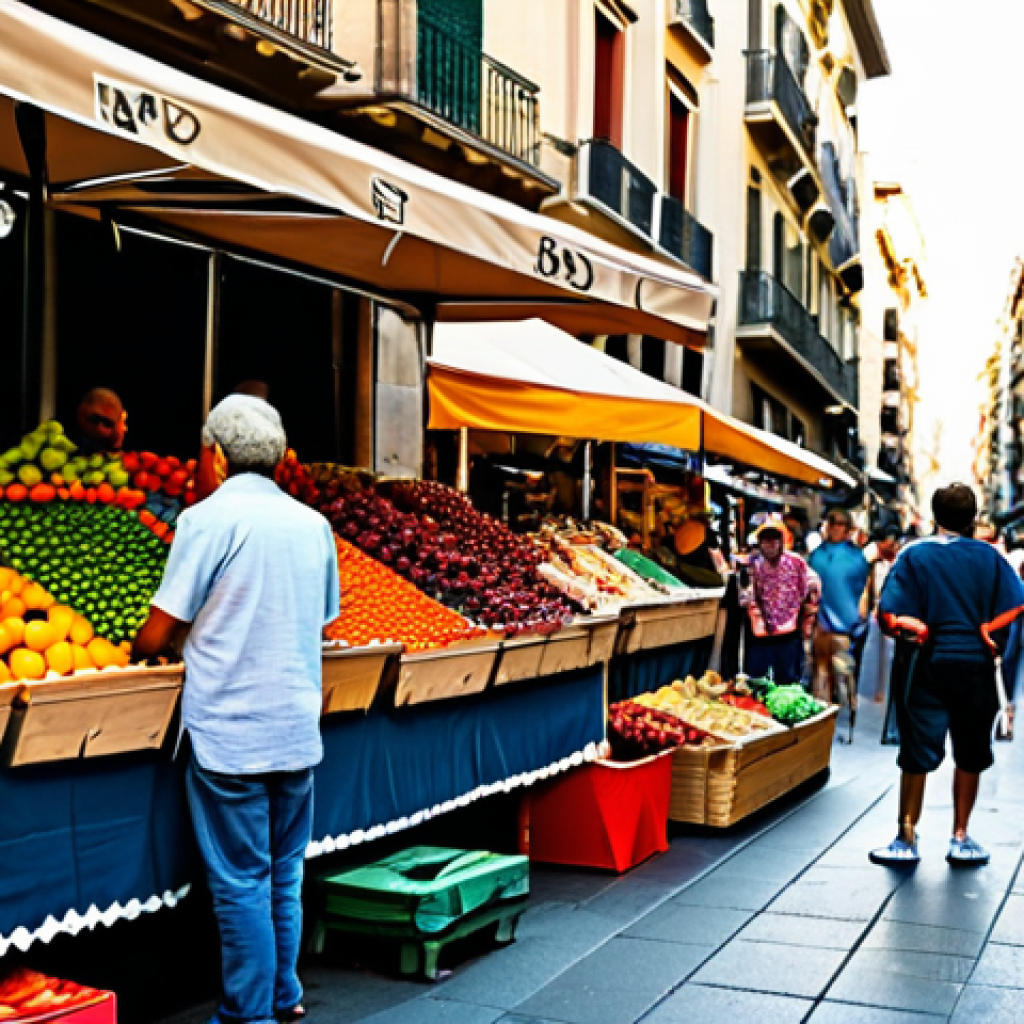 바이럴 콘텐츠의 메시지 전달력을 높이는 방법 - **

*   **Prompt:** A vibrant street market scene in Barcelona, Spain. A storyteller, animated and e...