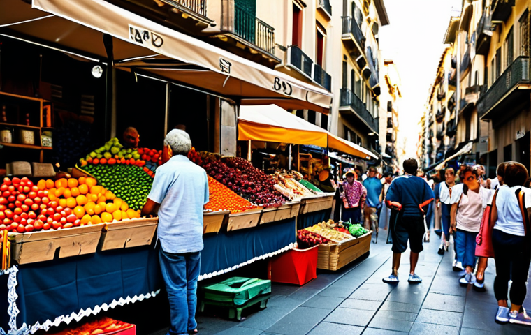 바이럴 콘텐츠의 메시지 전달력을 높이는 방법 - **

*   **Prompt:** A vibrant street market scene in Barcelona, Spain. A storyteller, animated and e...